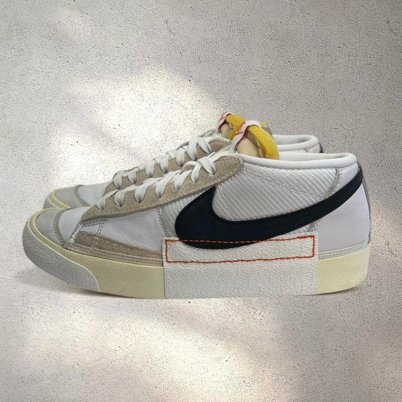 Nike Blazer Low Pro Club FJ3694-100 White Black Men’s Size 8 Sneakers - Picture 2 of 8